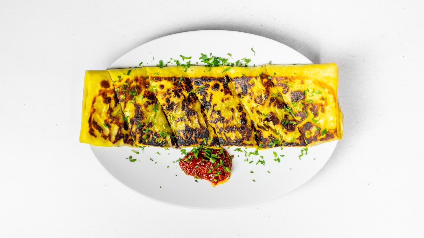 Palestinian Musakhan Laffa-Palestinský musakhan laffa